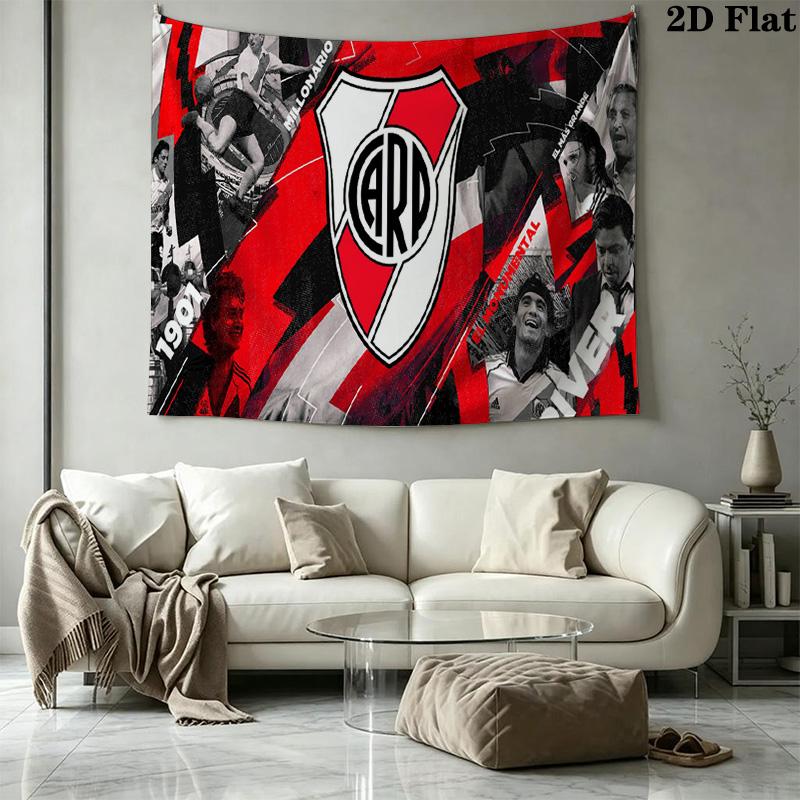 River Plate Wall Tapestry Aesthetic Wall Hanging Printed Fabric Blanket Decorative Tapestries for Bedroom Living Room Home Decor