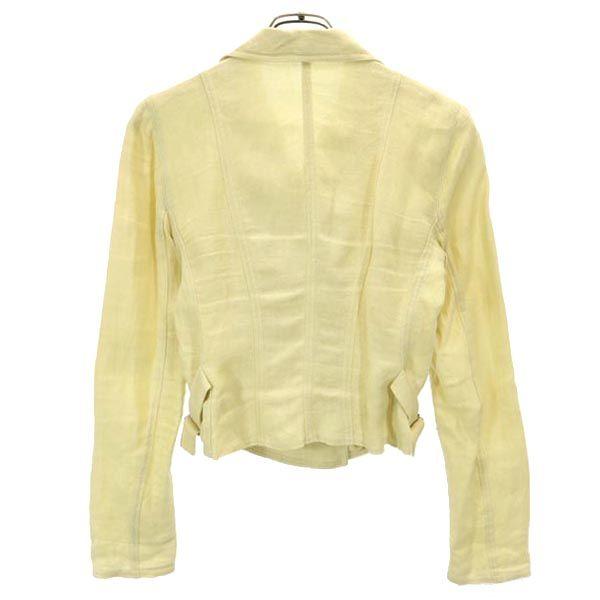 Emporio Armani Made in Italy Linen Double button Jacket 40 yellow Women Used