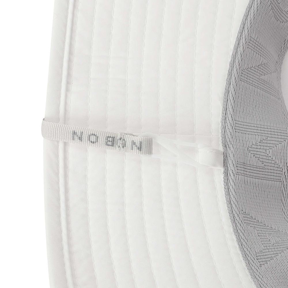 MALBON GOLF Asymmetrical Brim Lightweight Bucket Hat Off White