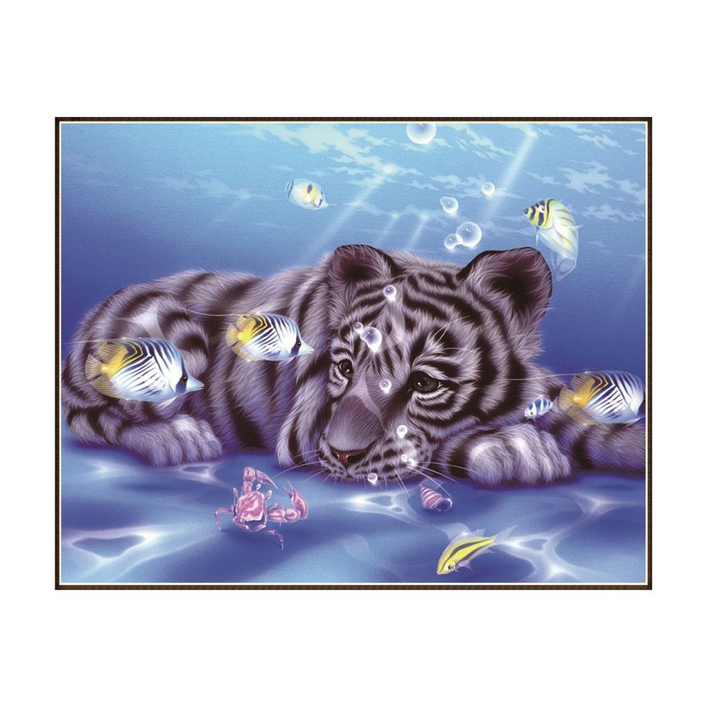 5D DIY Elephant/Dog/Tiger/Bird Pattern Diamond Painting Round Resin Crystal Embroidery Picture Home Decorative Stitch