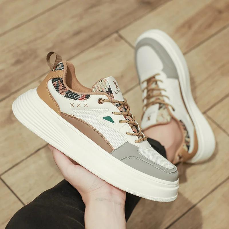 Mode Skateboard Ventilerande Herrskor Skor för Män Casual Sneaker Sport och Fritid Loafers Halkfria Vår och Höst Nya