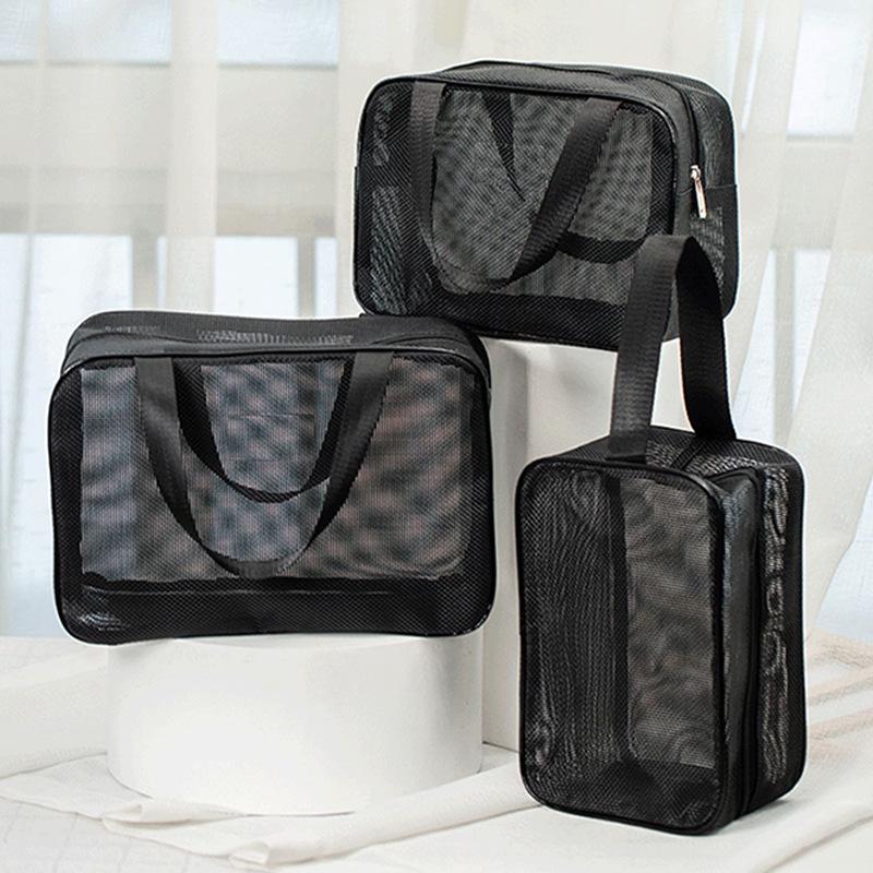 Large Capacity Mesh Travel Bath Bag - Breathable and Quick-Dry