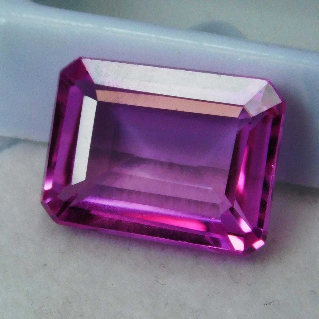 12.90 Ct Natural Attractive Pink Sapphire Emerald Cut Loose Gemstone