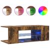 Vidaxl Szafka Pod Tv Z Oświetleniem Led, Przydymiony Dąb, 90X39X30 Cm