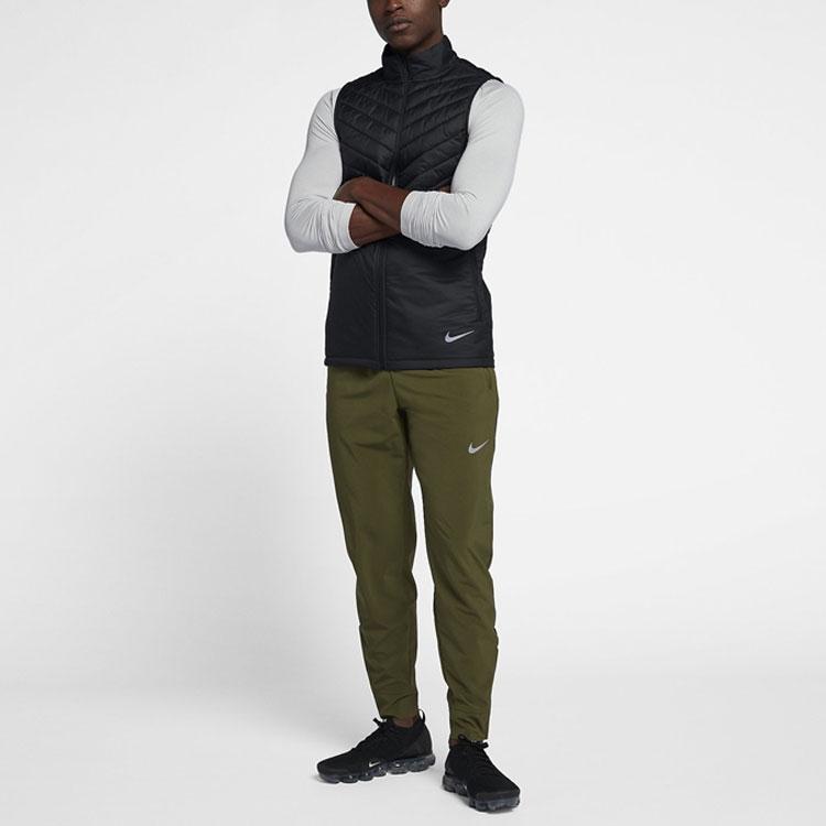 Nike Aerolayer Thermisch Abweisend Durchgehender Reißverschluss Schwarze Laufweste Herren CJ5478-010