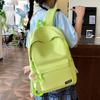 Women Lightweight Waterproof Backpack Solid Color Student Schoolbag