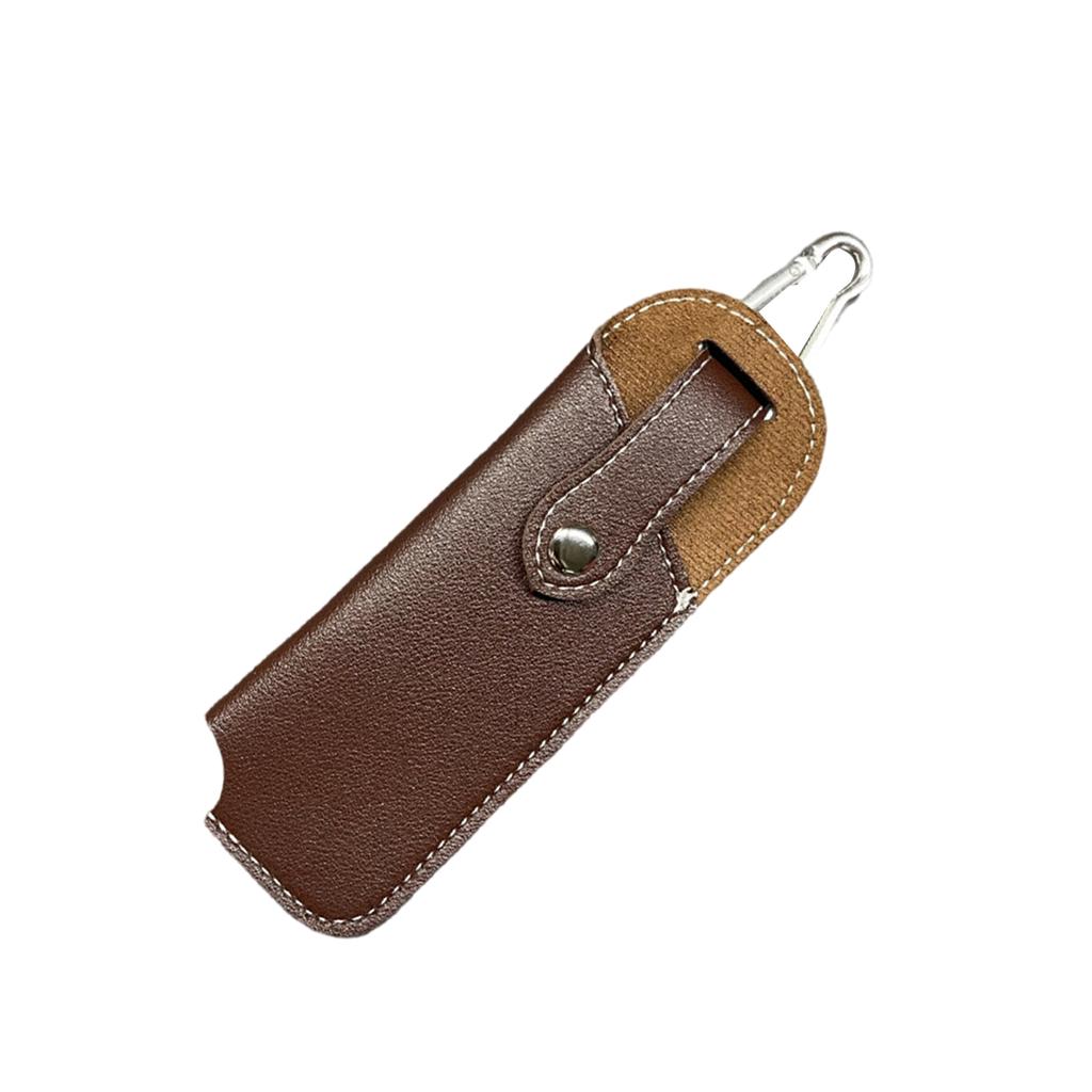 Portable Fold Knife Scabbard Tool Flashlight Belt Loop Case Holder Leather Knife Sheath Protective Cover Pocket Hunt