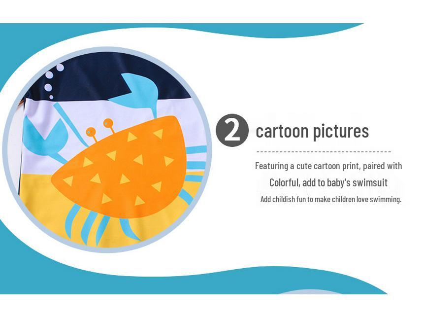 Boys' Quick-Dry Cartoon Split Swimsuit for Kids and Students