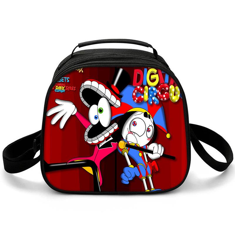 Magic Digital Circus Lunch Bag Student Ice Bag Children'S Meal Box Bag Handheld Shoulder Bag Cartoon Meal Bag
