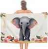 Blue Shark Beach Towel,Oversized Pool Towels for Adults, Soft Plush Lightweight Travel Towel, Absorbent Beach Blanket for Pool