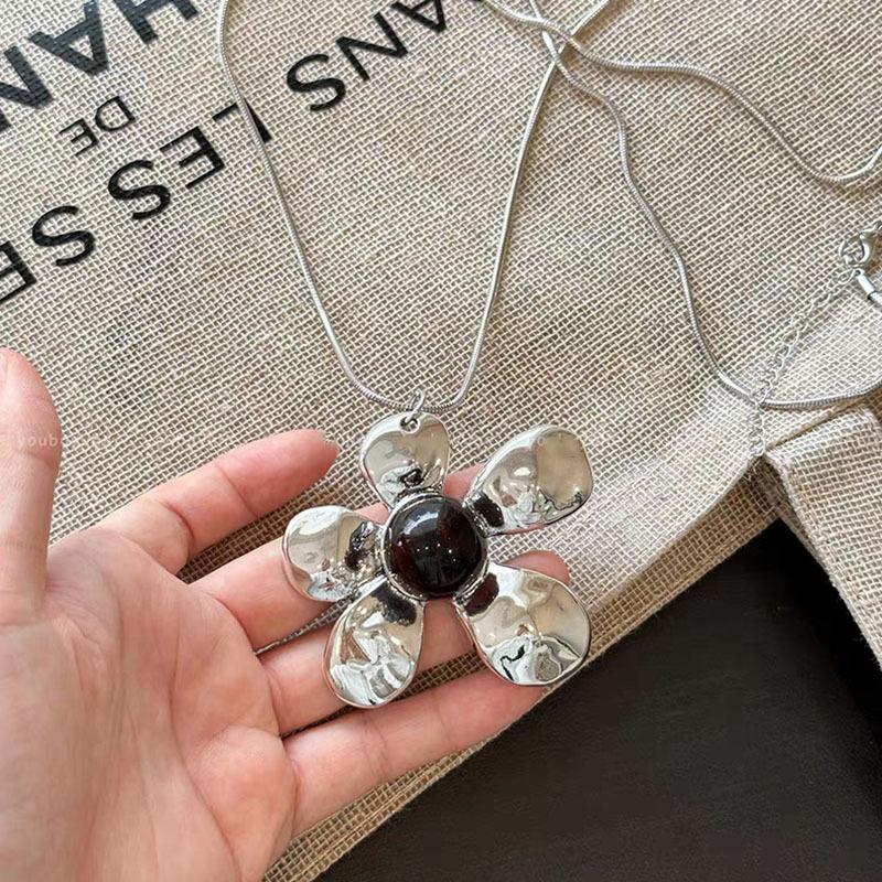 Colier Pandantiv Cruce Metalică Rășină Galbenă Transparentă Stil Retro Lanț Gât Pentru Femei Bărbați Cuplu