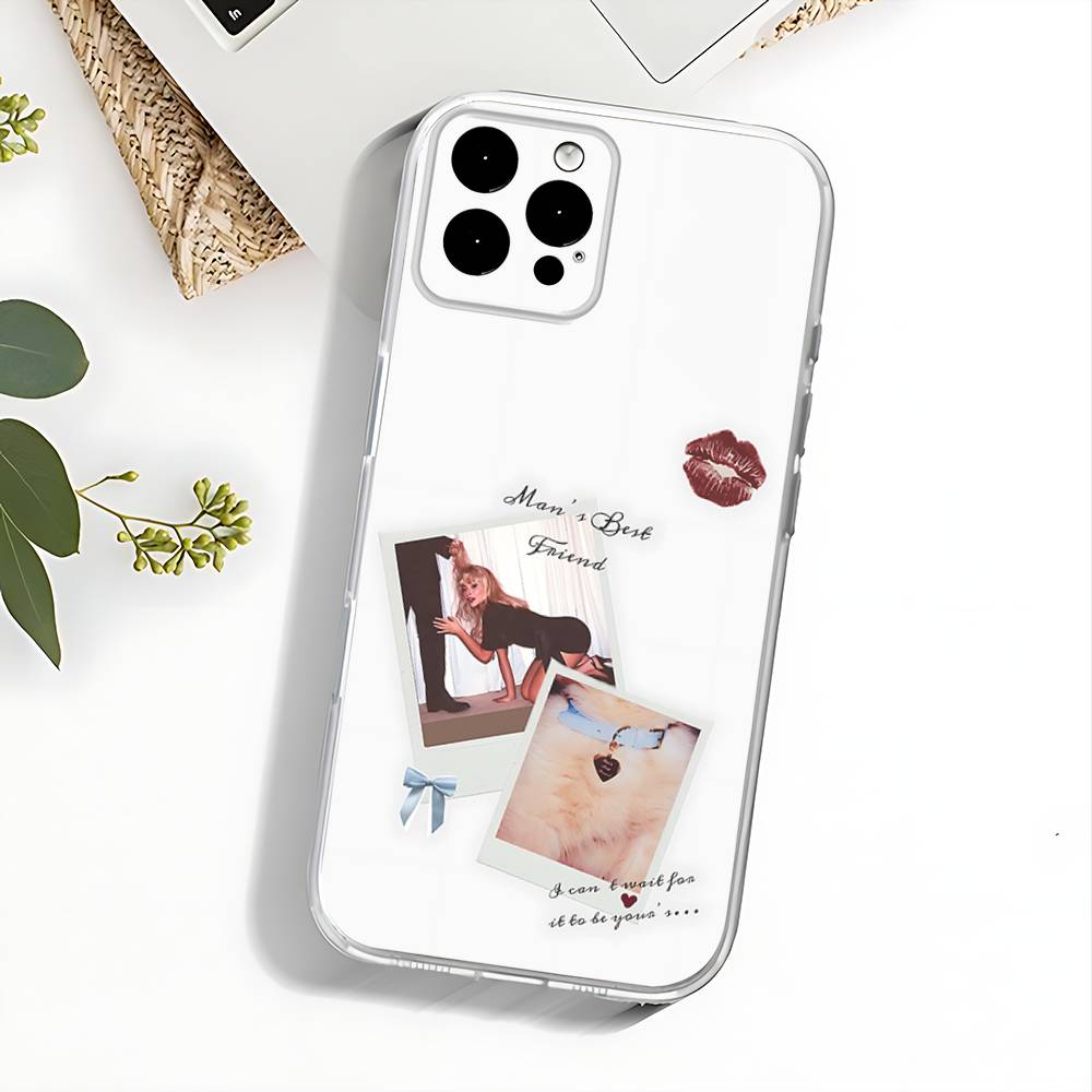 Obal na telefon Singer S-Sabrina Carpenter Pro iPhone 17,16,15,14,13,12,11 Pro,Max,Plus,X,XS,XR,SE4,E Mini Transparentní Měkký Kryt