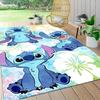 1pc Stitch Cartoon Carpet, 100% Polyester, Non-slip, Machine Washable, Waterproof, Outdoor Yard and Garden Decor, Home and Bedroom Decorative