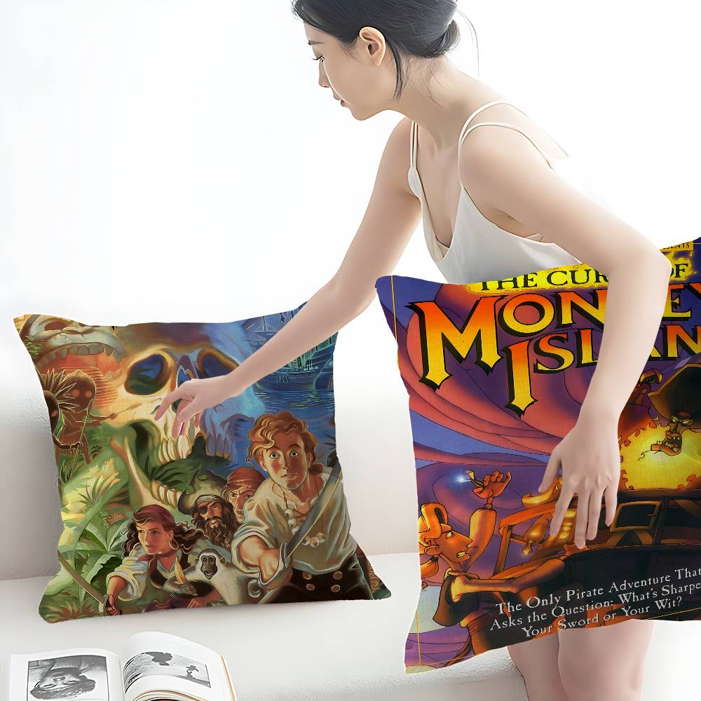 Classic Game The Secret Of Monkey Island Pillow Gift Home Office Decoration Pillow Bedroom Sofa Car Cushion Coverpillow Case