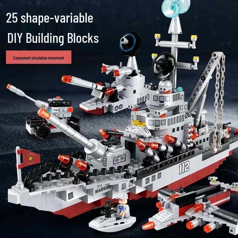 Chinese Aircraft Carrier Building Blocks Educational Toy for Kids