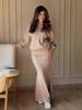 European-American 2025 Autumn Women's Long-Sleeved Cardigan & Stand-Up Collar Jacket with Temperament Half-Skirt Set