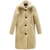 Winter new sheep shearing coat women's loose high-necked granular imitation wool fur medium and long thickened coat