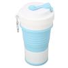 Collapsible Travel Cup Reusable Portable Silicone Folding Coffee Cup for for Outdoor Camping 750mlLight Blue