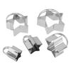 5PCS Cookie Cutter Set Stainless Steel Stars Shaped Biscuit Cutter Molds for Home Cake Kitchen