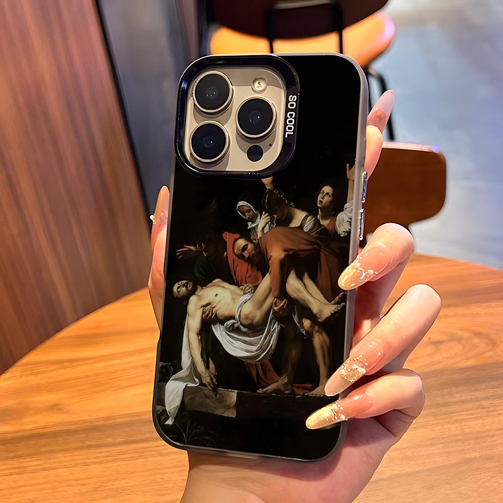Renaissance Art Painting Phone Case For IPhone17 Air 16 15 14 Plus 13 12 11 Pro 7 8 XS Max XR Silver Black Bumper Case