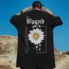 Herren T-Shirt mit Gänseblümchen-Print Neuer Trend Kurzarm T-Shirt für Männer Sommer Freizeit T-Shirts Übergroß Street Hip-Hop Herren Kleidung Oberteile
