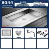 Brushed Handmade Stainless Steel Single Basin Kitchen Sink