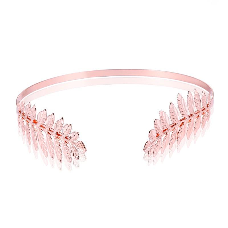 Baroque Leaf Alloy Headband: European & American Fashion for Brides & Girls