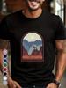 Top-Wahl Herren Schwarzwüste Nacht Grafik T-Shirt
