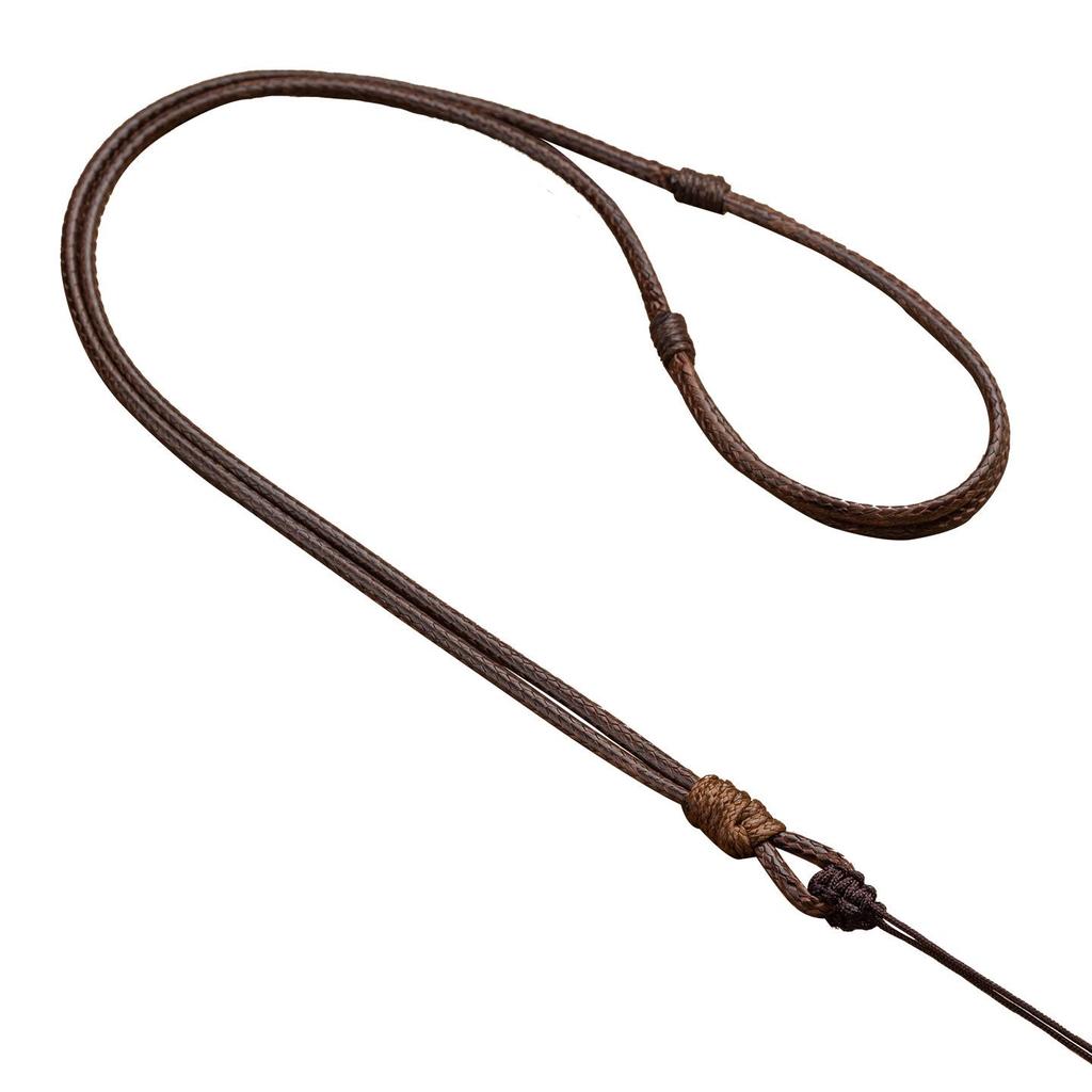 Hochwertige handgewebte gewachste Leder Jade Anhänger Halskette mit Sicherheitsverschluss