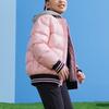 Nike Down Jacket Letter Print Hooded Long Sleeve Woven Comfortable Kids Jackets Pink DB7074-654