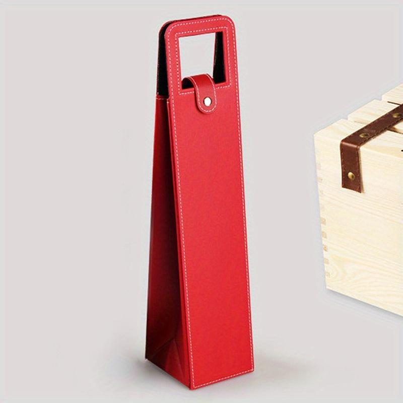 1pc New Fashion Simple Style Selling Wine and Beverage Gifts High-grade Leather Fashion Wine Packaging.