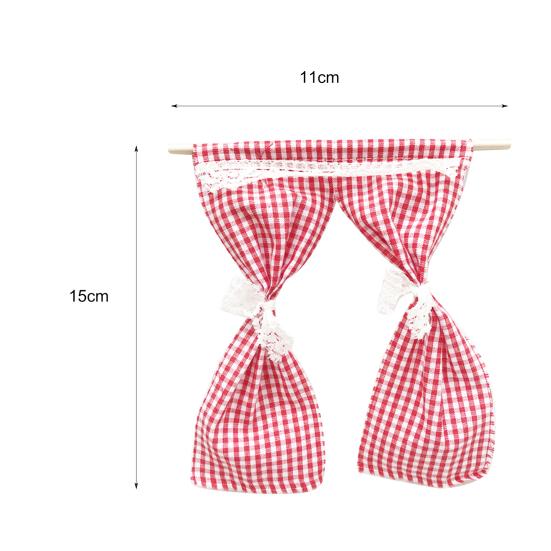 Miniature Lace Curtain Various Colors Excellent Workmanship Cotton Cloth Mini Tie Back Floral Curtains for Family