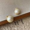 Ear-free pierced earrings, retro ear clips, cotton steamed bread beads, stud earrings, high-end sense, fashion, commuting temperament, earrings