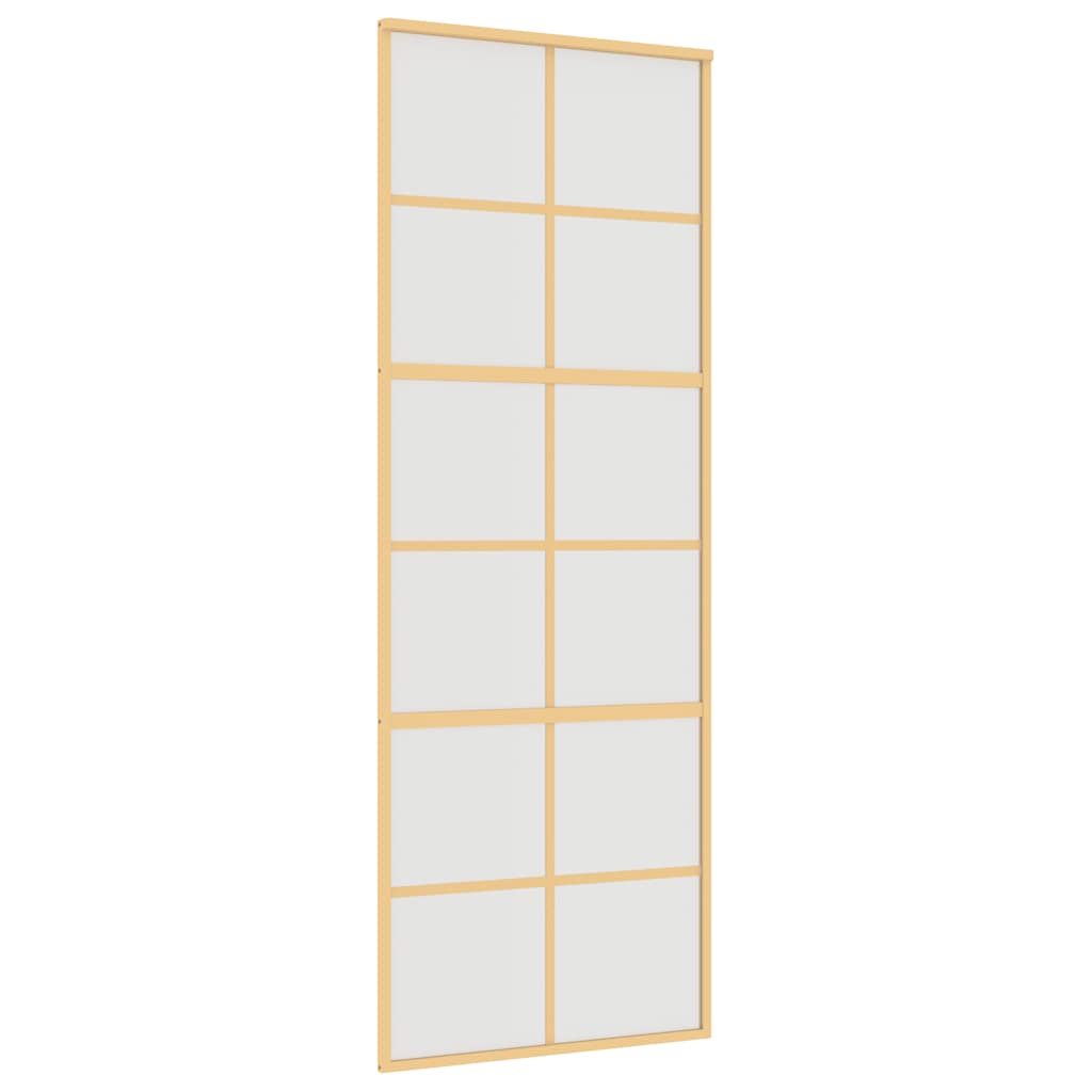 Vidaxl Sliding Door, Gold, 76X205 Cm, Frosted ESG Glass, Aluminum