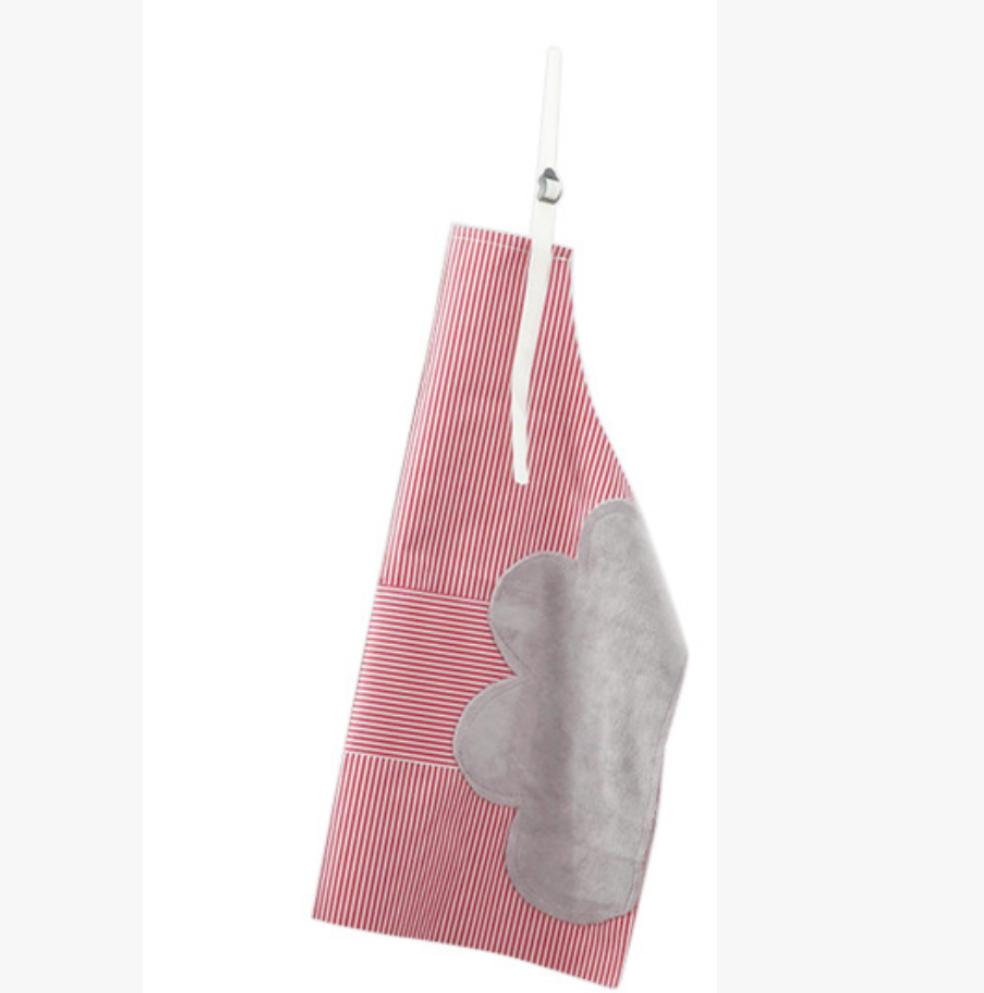 Kitchen Household, Waterproof, Oil-proof, Women s Neck-hanging Scarf, Hand-wiping, Striped Oxford Cloth Apron