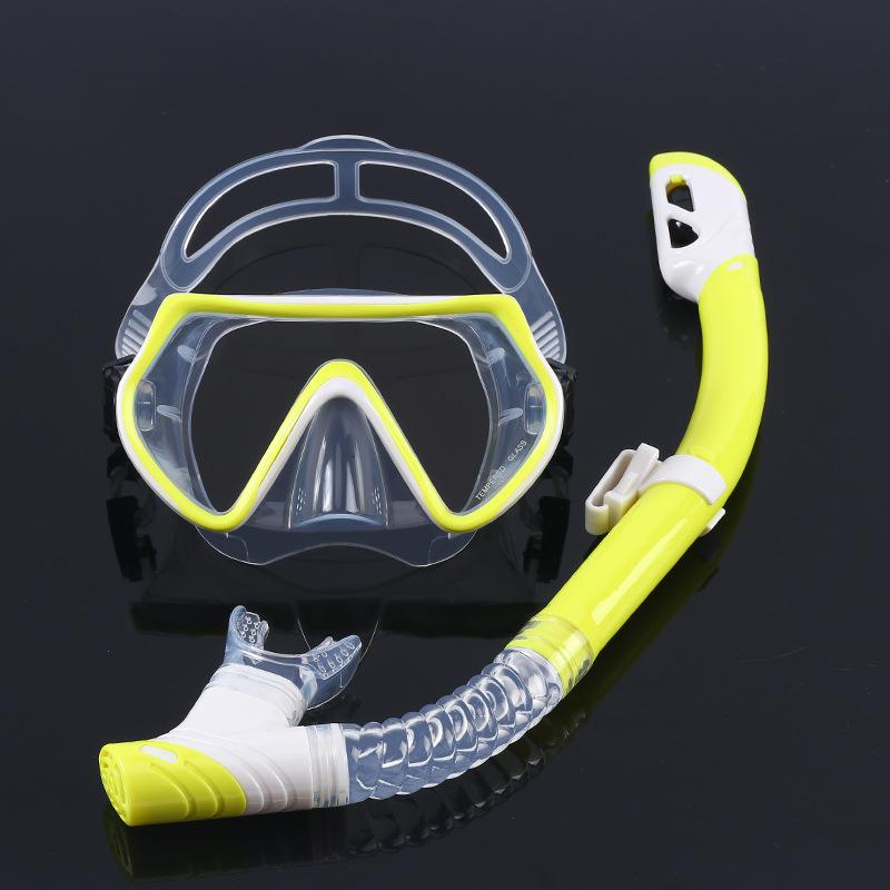 Tauchbrille Schnorchelset Verstellbare Schnalle Großer Rahmen Tauchmaske
