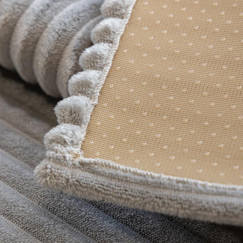 Simple Nordic Plush Sofa Cushion Winter Solid Color Versatile Gray Thickened Non-slip Cushion Modern Sofa Cover Cover