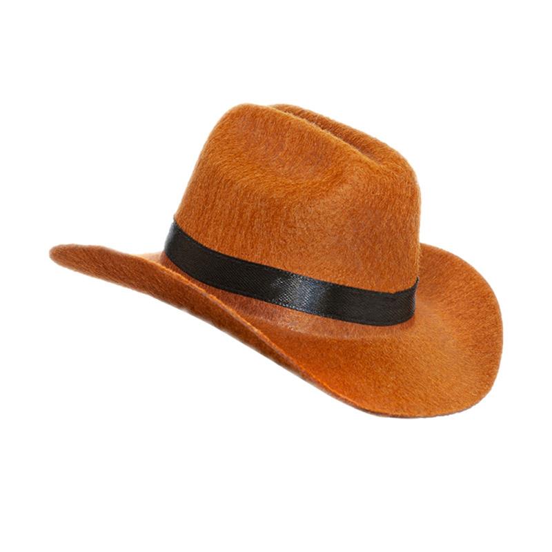 Chapéu de Cowboy Ocidental de Animal de Estimação Não Tecido Adereços de Cosplay Engraçados Boné Universal para Cão para Halloween Natal
