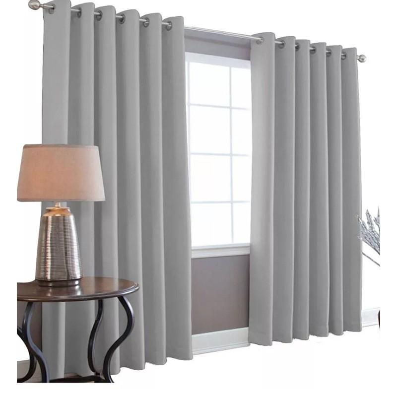 High-Precision Curtain Finished Curtain Fabric Solid Color Heat Insulation Window + Shading