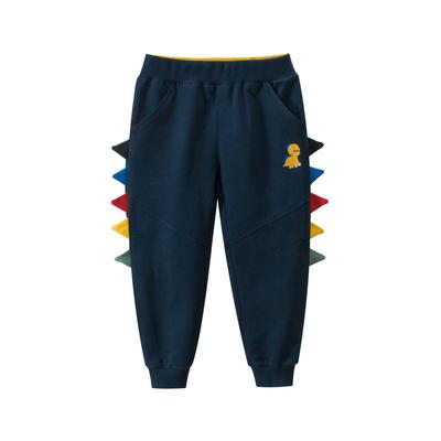 Boys' Casual Pants Cartoon Dinosaur Solid Color Children's Sports Trousers