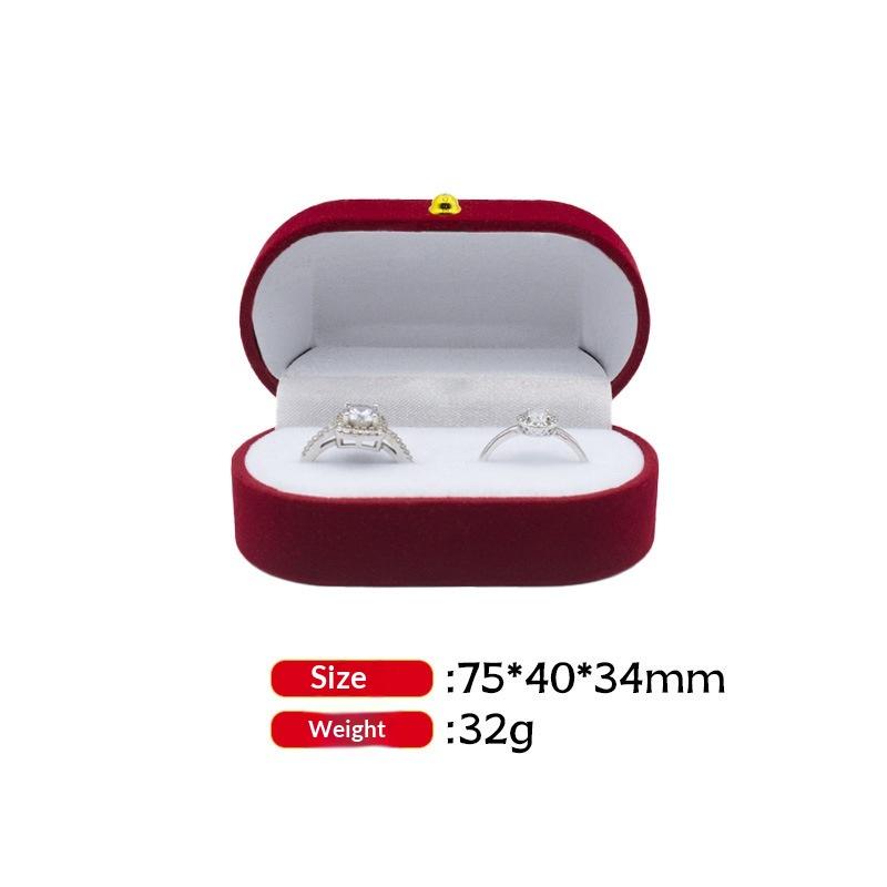 1 Pcs Felt Ring Box Mini Portable Ear Stud Jewelry Box Wedding Ring Pair Box Jewelry Storage Box