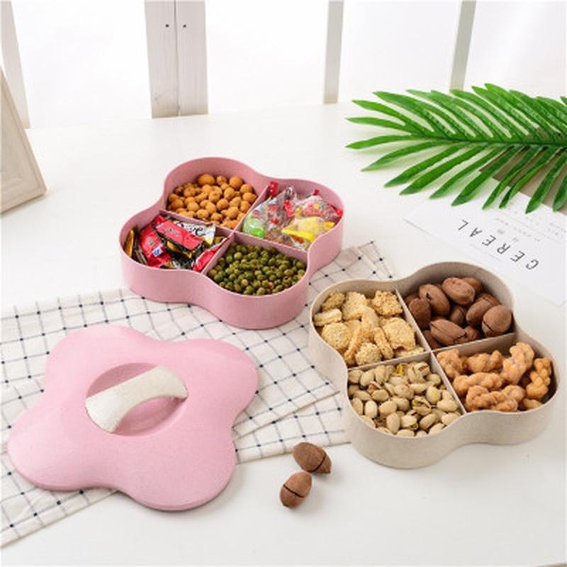 2-lagige Weihnachts-Süßigkeitenbox Nüsse-Behälter Snack-Aufbewahrungsbox Behälter Wohnzimmer Obstteller Desktop Oder