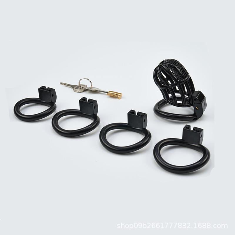 Long Hive Grid Chastity Lock Sex Prohibition Anti-Derailment Cock Cage Adult Sex Product