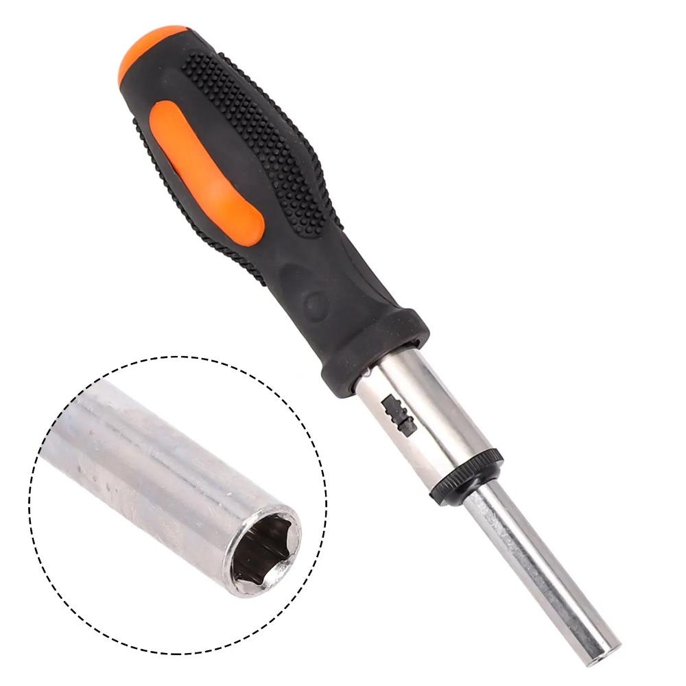 Mâner șurubelniță cu clichet Multifuncțional Șurubelniță rapidă Serie de biți Manșon pentru biți 1/4in Tije de extensie Unealtă de mână