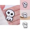 White Ghost Whimsical Badge Brooch With Cool Cartoon Design Ideal For Halloween And Casual Outfits