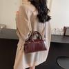 New bags 25 fashionable textured women's bags trendy shoulder bags simple casual oblique span bags