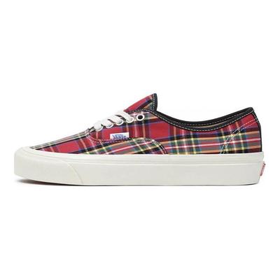 Authentic 44 Dx Classic Casual Plaid Low Top Skate Shoes Unisex Sneakers Red Brown VN0A5KX4RGR