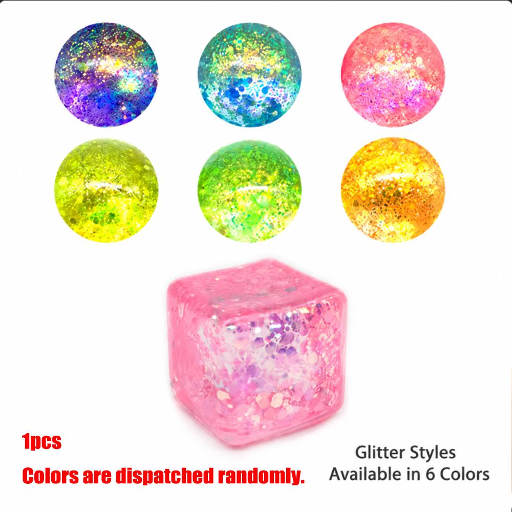 1PCS Random Colors Fidget Toys Slow Rise Stress Cubes for Adults, Ice Cube Squishy Malt Sugar Stress Balls for Anxiety Relief