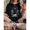 Women's Casual Short Sleeve Crew Neck Graphic T-Shirt - Playful Skateboarding Print, Lightweight Summer & Spring Top,Skateboard Gifts