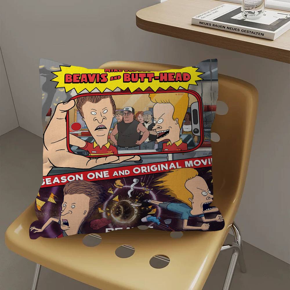 Anime B-Beavis A-And B-Butthead 45*45cm Cushion Cover Pillow Cover Decor Pillowcase Home Pillowcase for Couch Pillow